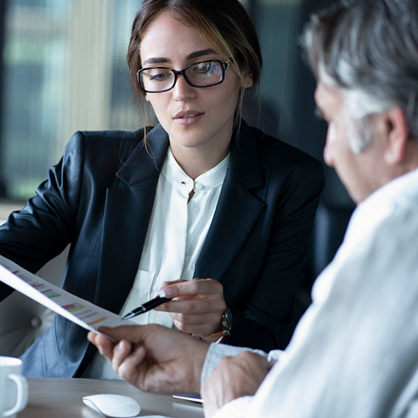 mana and woman in meeting